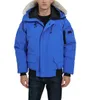 Ganzendonsjas heren winterjassen echte wolf bontkraag capuchon buiten warme en winddichte jassen met afneembare pet parka heren bovenkleding sport donsjack