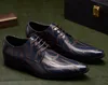 Jurk Italiaanse rode luxe blauwe heren Casual Loafers Lederen schoenen Glippen op Echt lederen trouwfeest Formele pakschoen voor mannelijk