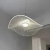 Transparent akryl hängslampa kreativt lotus blad fjädring ljus hotell café studie bar sovrum hängande tak ljuskrona