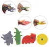 4PCS Nette Baby Kinder Holz Cartoon Tier Kühlschrank Magnet Clips Kind Pädagogisches Spielzeug Set Kühlschrank Aufkleber