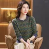 Women's Sweaters Women Gray Orange Green Red Rhombic Lattice Pullover Soft Warm Cosy Knitwear Round Collar Thermal Knitted Tops Jersey