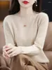 Women's Sweaters Fashion Merino Wool Cashmere Women Knitted Sweater O-Neck Long Sleeve Pullover Autumn Clothing Jumper Top