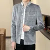 Erkekler Simple Blazer Beyefendi Ceket Sıradan Kalite Zarif Moda Versiyon Üst düzey Gevşek Kore Takım İş Trendi Yüksek