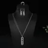 Sautoirs luxe géométrie lien empilable pendentif long pull collier plein cubique zircon mode charme femmes fête bijoux cadeau D1466 231007