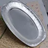 Disposable Dinnerware 20pcs Oval Serving Plates Aluminium Foil Tray Dishes Tableware For Catering BBQ Banquet Parties (Random