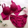 Conjunto de sujetador de realce de algodón bordado, lencería Sexy, ropa interior para mujer, bragas y Bralette, conjunto de sujetador y panty2449