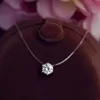 New Invisible Fishing Line With Clear Zircon Pendant Necklace For Women necklace go fishing collier file de peche Jewelry3266