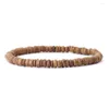 Charme pulseiras minimalista pulseira de madeira natural unisex marrom coco grânulo braslet acessórios de lazer meditação jóias tigre olhos braclet