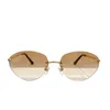 coole Sonnenbrille für Frauen Trendy Promi Blogger Star Timeless Classic Oval Randless Design Mode komfortable vielseitige UV400 CH4093 CH4322 9689