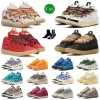 Skor lyxiga casual lavin läder trottoarkant sneakers designer skor kvinnor casual sneaker kalvskinn gummi nappa plattformsole lanvinlies mens tränare