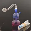 Bruciatore di bongo in vetro tascabile portatile con tubo di fumo del fumo matrice interna a nido d'ape ricicler ashcatcher tampone bongs bongs con tubo di bruciatore di olio di vetro maschio più economico