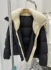 Womens Down Parka Echte Bontjas Natuurlijke Nertsen Kraag Dikke Warme Capuchon Gans Jas Bovenkleding Winter Streetwear 231007