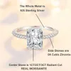 Solitaire Ring 925 Sterling Silver 3CT Engagement for Women D Color Rectangle Cut Diamond Wedding Jewets Gifts GRA Certified 231007