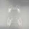 Controladores de jogo para Sony 5 Controller PS5 Crystal Case com Rocker Cap Handle Protection Transparent Hard Box