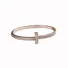 de joias microincrustadas de cobre de alta qualidade Conjunto oco de Messica lindo com pulseira de encaixe de diamante pequeno334r