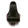 Synthetic s 55 Silk Base Human Hair Skin Top Lace Clre Long Straight Brazilian Remy Glueless Front Natural Black 231007