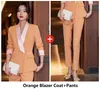 Women's Two Piece Pants Elegant Wine Formal Women Business Suits With And Jackets Coat Ladies Office Work Wear Professional Pantsuits