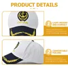 Ball Caps Adult Yacht Boat Ship Sailor Captain Costume Baseball Hat Cap Cotton Admiral Captains For Men Boating