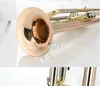 MARGEWATE New Arrival Bb Trumpet High Quality Phosphorus & Copper B Flat Gold Lacquer Trumpet with Mouthpiece and Case