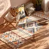 Carpets Linen Plaid Carpet Cotton Home Weave Bohemian Rug Floor For Living Room Bedroom Deocr Foot Pad Beach Tapijt