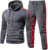 Herrspårar 2 -stycken Mens Track Suits 2023 Autumn Winter Jogging Sport Set Sweatsuits Hoodies Jackets and Athletic Pants Men Clothing