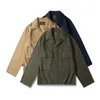 Kurtki męskie jesienne amerykańskie retro m43 US Army HBT Mundur Jacket Fashion Bawełniane obmyte wielopokrętnie zwykłe płaszcz koszuli towarowej