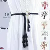 ベルトナショナルスタイルの高級デザイン装飾ジュエリー編組タッセルボヘミアンウエストバンドタイストラップ織りウエストロープ