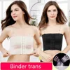 Ruoru Les Lesbiche Fibbia traspirante Petto corto Raccoglitore per il seno Trans con spalline del reggiseno Top Seno Tomboy Reggiseno Intimo Shaper H10182997