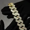 Kibo Gems 925 Sterling Silver Cuban Link Chain Iced Out 24mm Moissanite Cuban Chain