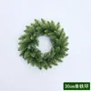 Flores decorativas 30/40/50/cm base de guirlanda verde de natal agulha de pinho porta frontal guirlanda de natal ornamento pendurado ano navidad janela de casa