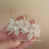 Baumelnde Ohrringe, übertrieben, trendiger Charme, Acryl-Blumen-Ohrring, Vintage, romantisch, klassischer Schmuck, zarter koreanischer Modeschmuck