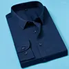 Men's Casual Shirts 2023 Spring Fitted Breathable Long-Sleeved No-Wash Shirt Business Office/Work Wear Basic Dress Plus Size M-5XL