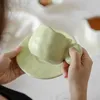 Кружки японские Stoare ретро кофейная кружка с блюдцем чашки для завтрака, молока, овсянки, офисный дизайн воды, стильный подарок на день рождения