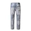 Lochgerissene, gewaschene Herrenjeans, Denim-Hose, gerade, übergroße Baggy-Streetwear-Jeans, Hose, 245 g