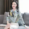 Retro Floral Fashion White Blouses Women Designer Office Ladies Runway Cute Shirts 2023 Autumn Winter Long Sleeve Lapel Classic Button Up Shirt Simple Fashion Tops