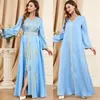 Ropa étnica Vestido musulmán de lujo Abaya para mujeres Eid Árabe Femme Fiesta de noche Jalabiya Bordado Islam Turquía Vestidos Marroquí Caftan