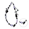 Halsketten mit Anhänger im Y2K-Stil, Acryl-Perlenhalskette, entzückender Halsreif, Dopamin, auffällig für modische Tropfen