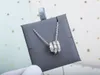 Schmuck Halsketten weiß plattiert 925 Silber abgestuft Luxusmarke Designer Buchstaben geometrisch berühmte Frauen runder Kristall Strass Gold an ni 351064