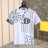 DSQ Phantom Turtle Mens Designer T Shirt Italian Milan Fashion Polka Dot z paski T-shirt Summer Białe T-shirt HIP208U