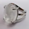 Anéis de cluster Clear Crystal Stone Oval Bead GEM Anel de Dedo Jóias para Mulher Presente Tamanho 8 X280