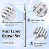 Nagelborstels Art Liner Set 3 Stuks Borstel Striping Dunne Lange Lijnen Puntjes Tekenpen Metalen Handvat Striper 7911mm 231007