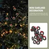 Fiori decorativi 20 pezzi Mini ghirlande Albero di Natale Decorazioni natalizie per la casa per la decorazione (colori assortiti) Porta d'ingresso