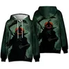 Bluzy męskie Sprzedające wiosenne i jesienne z kapturem z kapturem na Halloween Halloween czaszkę 3D nadrukowana moda mody Casual Top