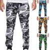 Herrenhose, modische Hose mit Knöchelband, Camouflage-Jogginghose, schrumpffrei, bunt, für den Frühling