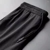 Men's Pants Sports Quick-drying Ice Silk Breathable Nine-point Summer Thin Running Fitness Loose Mesh Air-conditioning Trousers