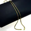 Elegante Schmuck-Halskette mit 18-karätigem Gelbgold, 45 cm Länge, n270214W