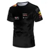 2022 NYA F1-lagets barns röda säsong Extreme Sports Bytander T-shirt Bull pojkar flickor utomhus andas korta ärmar299y