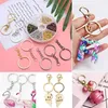 Keychains 5/10/50/100pcs Metal Key Chain Sheep Eye Screw Keyring With And Open Jump Rings Connector Handmade DIY Accessories