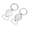 Chaveiros 20pcs sublimação metal em branco chaveiro abridor de garrafa chaveiro transferência térmica material diy