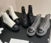 Estação europeia 2023 nova primeira camada de couro sapatos altos amarrados cabeça redonda sola grossa sapatos casuais moda maré martin botas